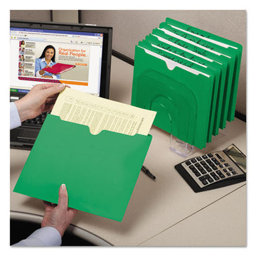 Smead® Colored File Jackets With Reinforced Double-ply Tab, Straight Tab, Letter Size, Green, 100-box freeshipping - TVN Wholesale